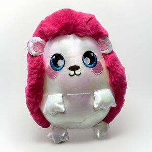 Squeezamals Happy the Hedge Hog Plush Pink Kids Girls Foam Stuffed Toy, As Is